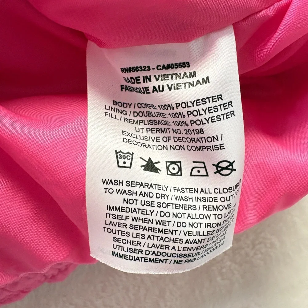 Nike‎ Therma-FIT Puffer Coat Women Sz Small Pink Long Hooded Winter Warm